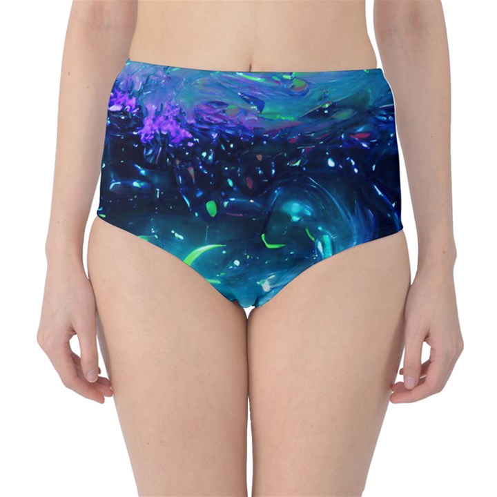 Blue galaxy Classic High-Waist Bikini Bottoms