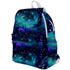 Blue Galaxy Top Flap Backpack by Dazzleway