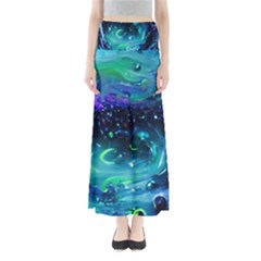 Blue Galaxy Full Length Maxi Skirt by Dazzleway