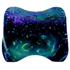 Blue Galaxy Velour Head Support Cushion by Dazzleway