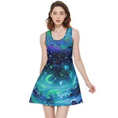 Blue Galaxy Inside Out Reversible Sleeveless Dress by Dazzleway