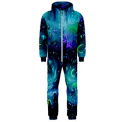 Blue Galaxy Hooded Jumpsuit (men) by Dazzleway