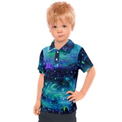 Blue Galaxy Kids  Polo Tee