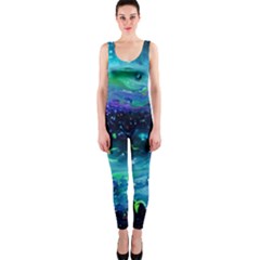 Blue Galaxy One Piece Catsuit by Dazzleway