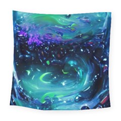 Blue Galaxy Square Tapestry (large)