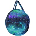 Blue galaxy Giant Round Zipper Tote View2