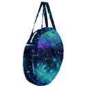 Blue galaxy Giant Round Zipper Tote View3