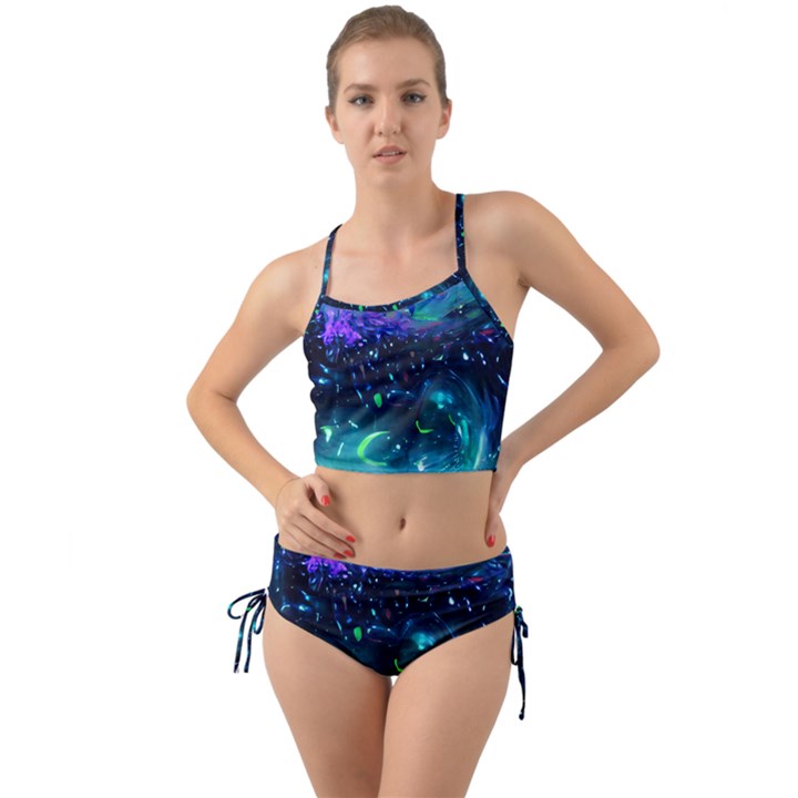 Blue galaxy Mini Tank Bikini Set