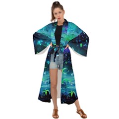 Blue Galaxy Maxi Kimono by Dazzleway