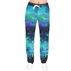 Blue Galaxy Women Velvet Drawstring Pants