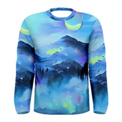 Moon Mountains Men s Long Sleeve Tee