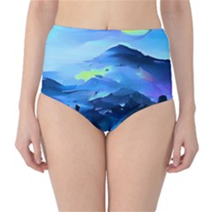 Moon Mountains Classic High-waist Bikini Bottoms by Dazzleway