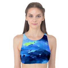 Moon Mountains Tank Bikini Top by Dazzleway