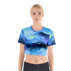 Moon Mountains Cotton Crop Top