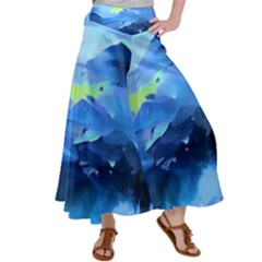 Moon Mountains Satin Palazzo Pants by Dazzleway