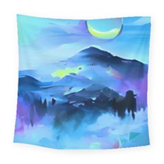 Moon Mountains Square Tapestry (large) by Dazzleway