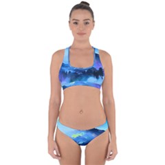 Moon Mountains Cross Back Hipster Bikini Set by Dazzleway