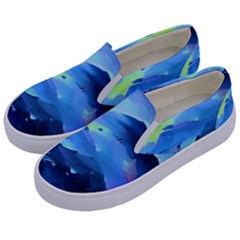 Moon Mountains Kids  Canvas Slip Ons by Dazzleway