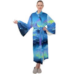 Moon Mountains Maxi Velour Kimono by Dazzleway