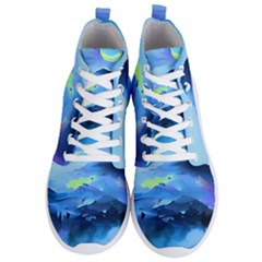 Moon Mountains Men s Lightweight High Top Sneakers by Dazzleway