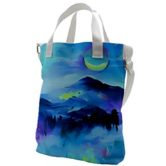 Moon Mountains Canvas Messenger Bag by Dazzleway