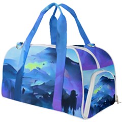 Moon Mountains Burner Gym Duffel Bag by Dazzleway