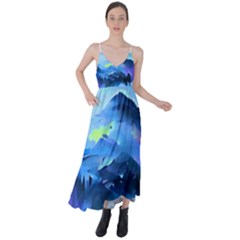 Moon Mountains Tie Back Maxi Dress by Dazzleway