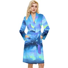 Moon Mountains Long Sleeve Velour Robe by Dazzleway