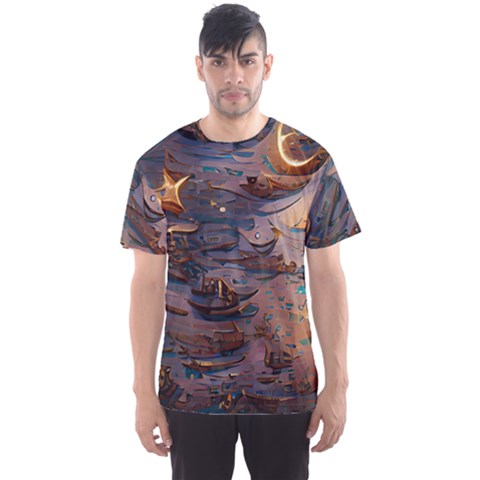 Sky Ship Men s Sport Mesh Tee by Dazzleway