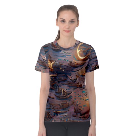 Sky Ship Women s Sport Mesh Tee by Dazzleway