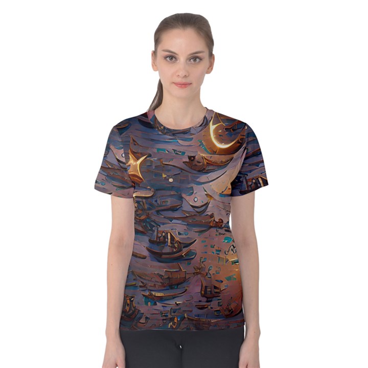 Sky ship Women s Cotton Tee