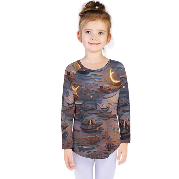 Sky ship Kids  Long Sleeve Tee