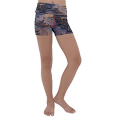 Sky Ship Kids  Lightweight Velour Yoga Shorts by Dazzleway