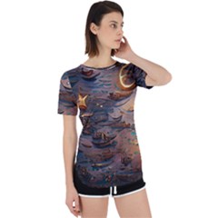 Sky Ship Perpetual Short Sleeve T-shirt by Dazzleway