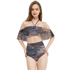 Sky Ship Halter Flowy Bikini Set  by Dazzleway