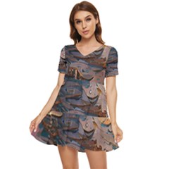 Sky Ship Tiered Short Sleeve Babydoll Dress by Dazzleway