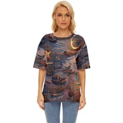 Sky Ship Oversized Basic Tee by Dazzleway