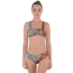 Colorful Abstract Texture Criss Cross Bikini Set