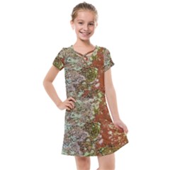 Colorful Abstract Texture Kids  Cross Web Dress by dflcprintsclothing