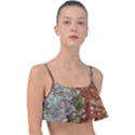 Colorful Abstract Texture Frill Bikini Top View1