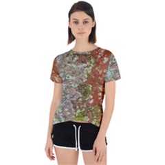 Colorful Abstract Texture Open Back Sport Tee