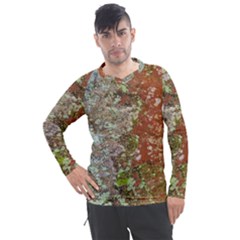 Colorful Abstract Texture Men s Pique Long Sleeve Tee