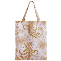 Flowers Shading Pattern Zipper Classic Tote Bag by fashionpod