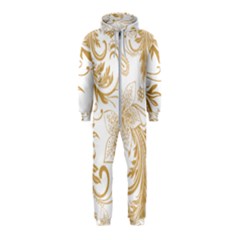 Flowers Shading Pattern Hooded Jumpsuit (kids)