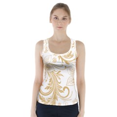 Flowers Shading Pattern Racer Back Sports Top by fashionpod