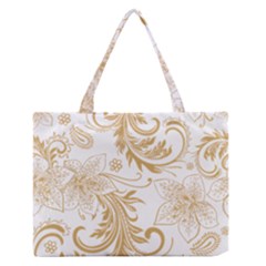 Flowers Shading Pattern Zipper Medium Tote Bag by fashionpod