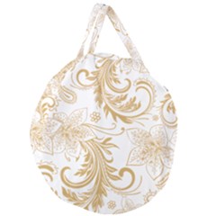 Flowers Shading Pattern Giant Round Zipper Tote by fashionpod