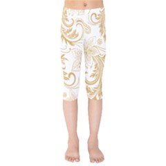 Flowers Shading Pattern Kids  Capri Leggings  by fashionpod