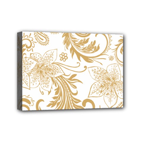 Flowers Shading Pattern Mini Canvas 7  X 5  (stretched)