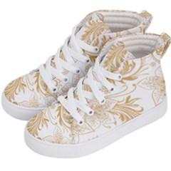 Flowers Shading Pattern Kids  Hi-top Skate Sneakers by fashionpod